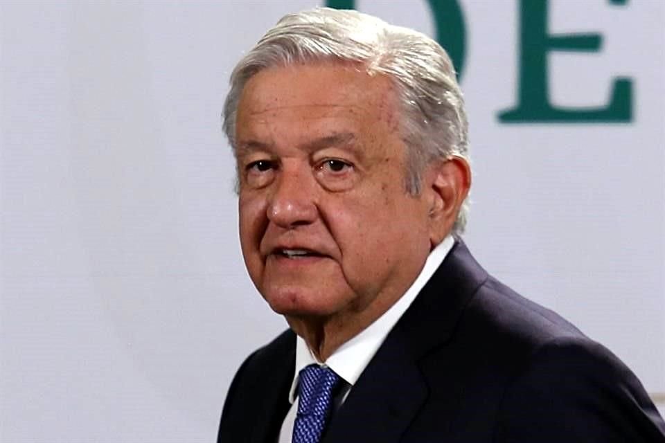 El Presidente Andrés Manuel López Obrador en su conferencia matutina desde Palacio Nacional.