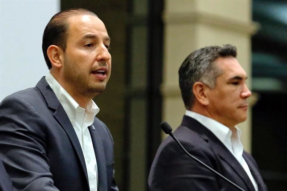 Marko Cortés y Alejandro Moreno, líderes del PAN y el PRI, respectivamente.
