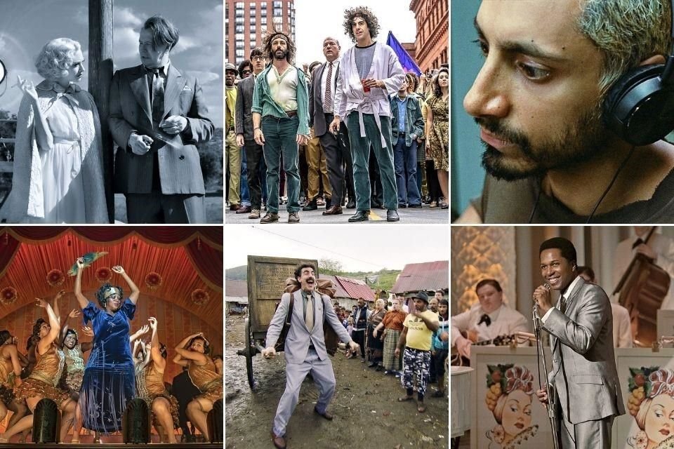 'Mank', 'El Juicio de los  7 de Chicago' y 'La Madre del Blues' se encuentran en Netflix; 'El Sonido del Metal', 'Una Noche en Miami' y la secuela de 'Borat' está en Amazon Prime Video.