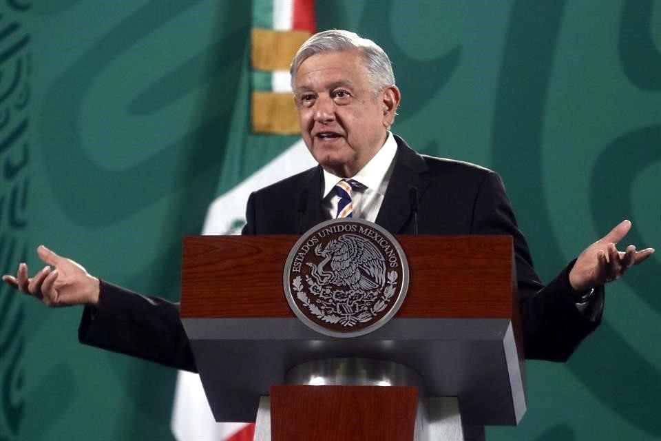 El Presidente de México, Andres Manuel López Obrador, en Palacio Nacional.