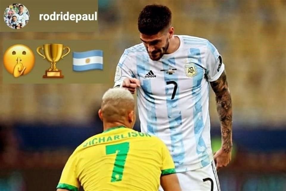 Rodrigo de Paul no perdió la oportunidad de recordarle a los brasileños su derrota en la última Copa América.