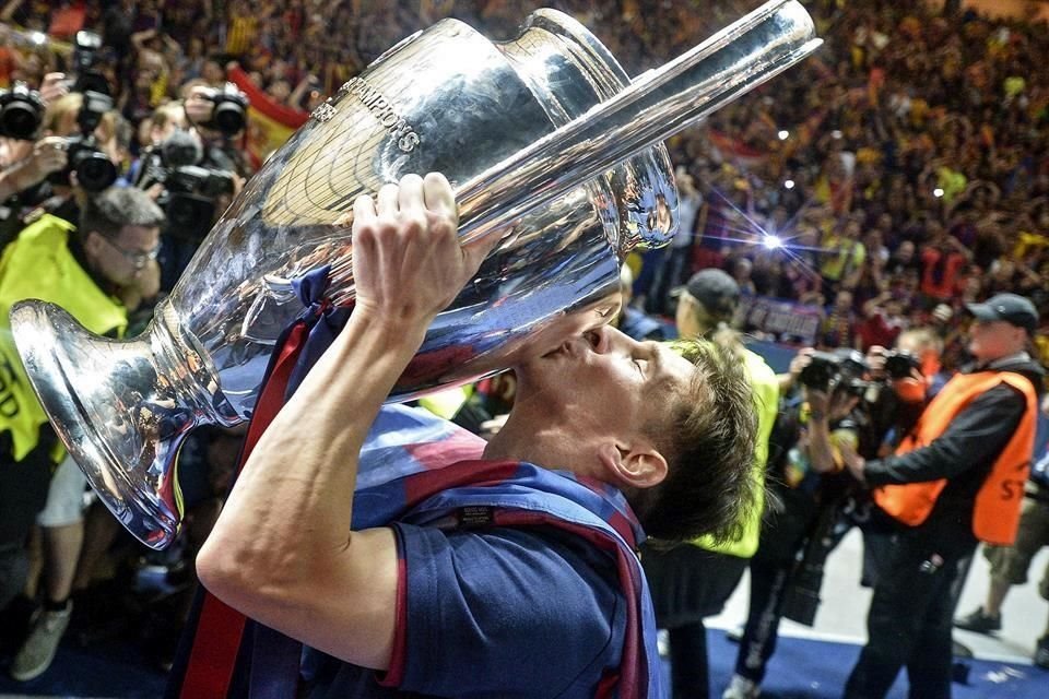 Messi ganó cuatro Champions con el Barcelona.