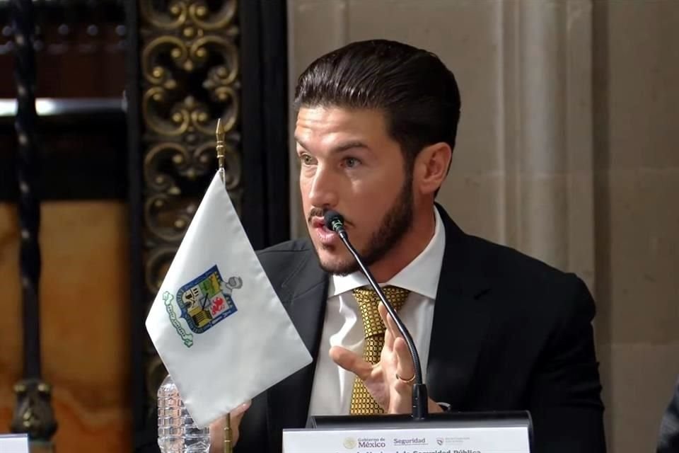 El Mandatario neoleonés durante su participación en el Consejo Nacional de Seguridad, efectuado en Palacio Nacional.