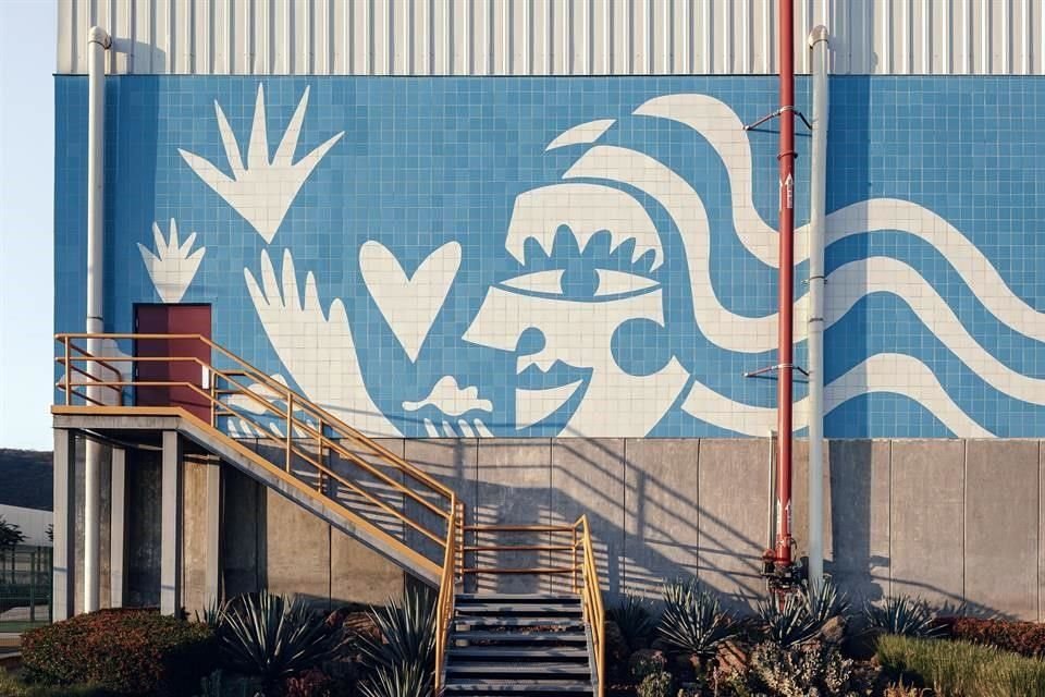 Detalhe do mural realizado pela Cerámica Suro.