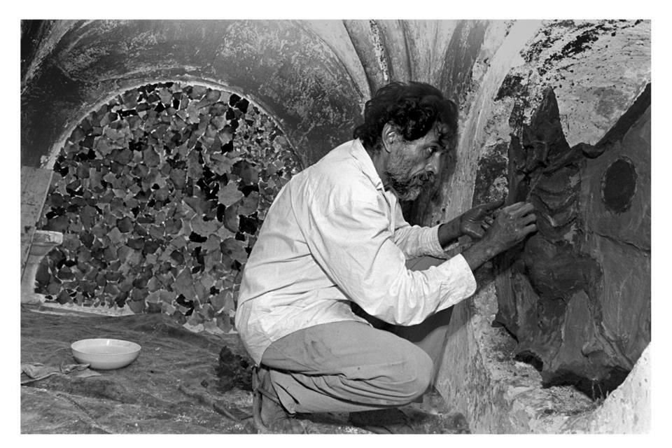 Toledo arbeitet an der Kuppel des Museums für zeitgenössische Kunst von Oaxaca (MACO), jetzt MACCO.