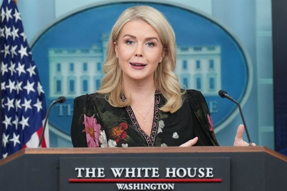 La Secretaria de Prensa de la Casa Blanca, Karoline Leavitt, durante una conferencia de prensa el 4 de noviembre del 2025.