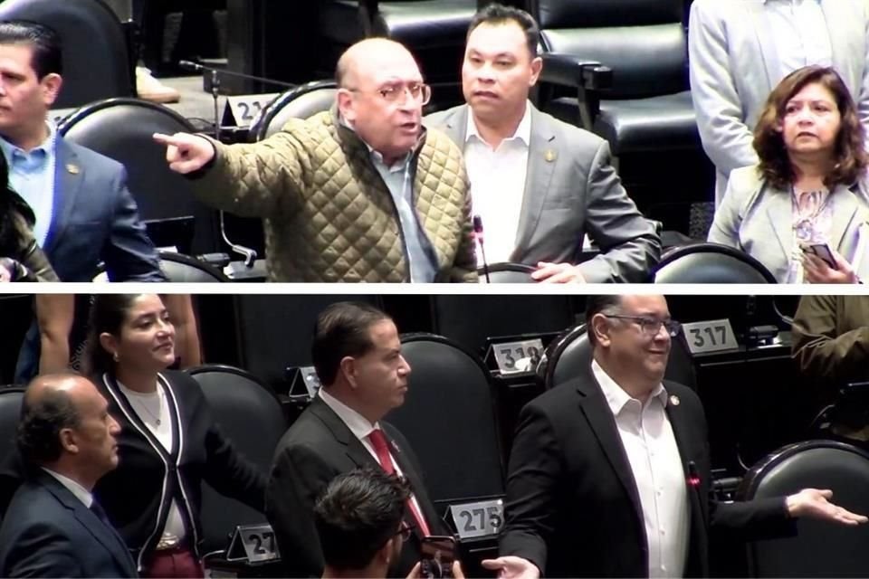 El priista Rubén Moreira y el morenista Gabriel García en el intercambio de señalamientos.